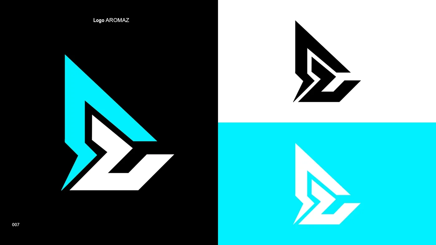AROMAZ gaming logo and mark design