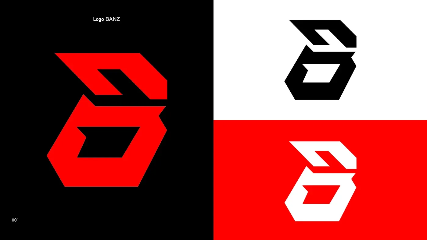 BANZ custom monogram logo design