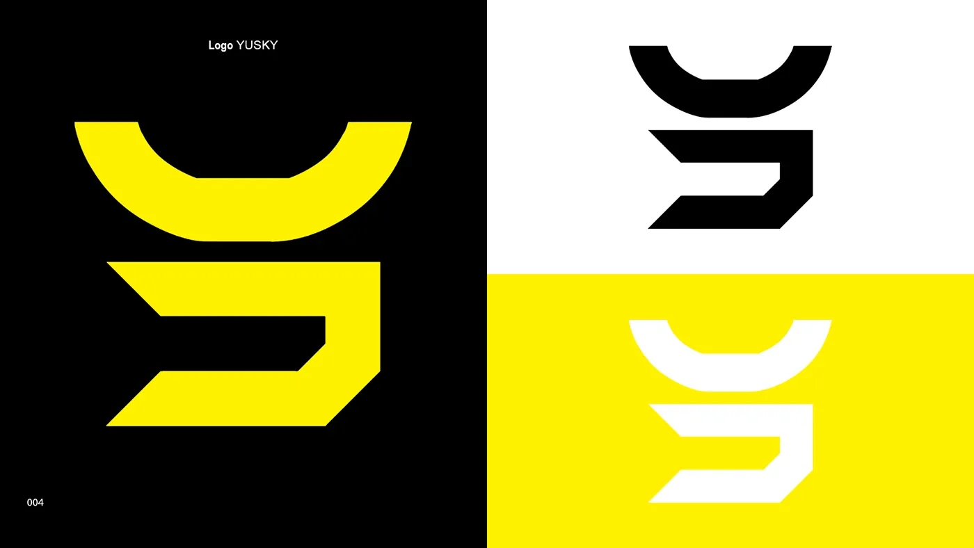 YUSKY gaming logo identity design