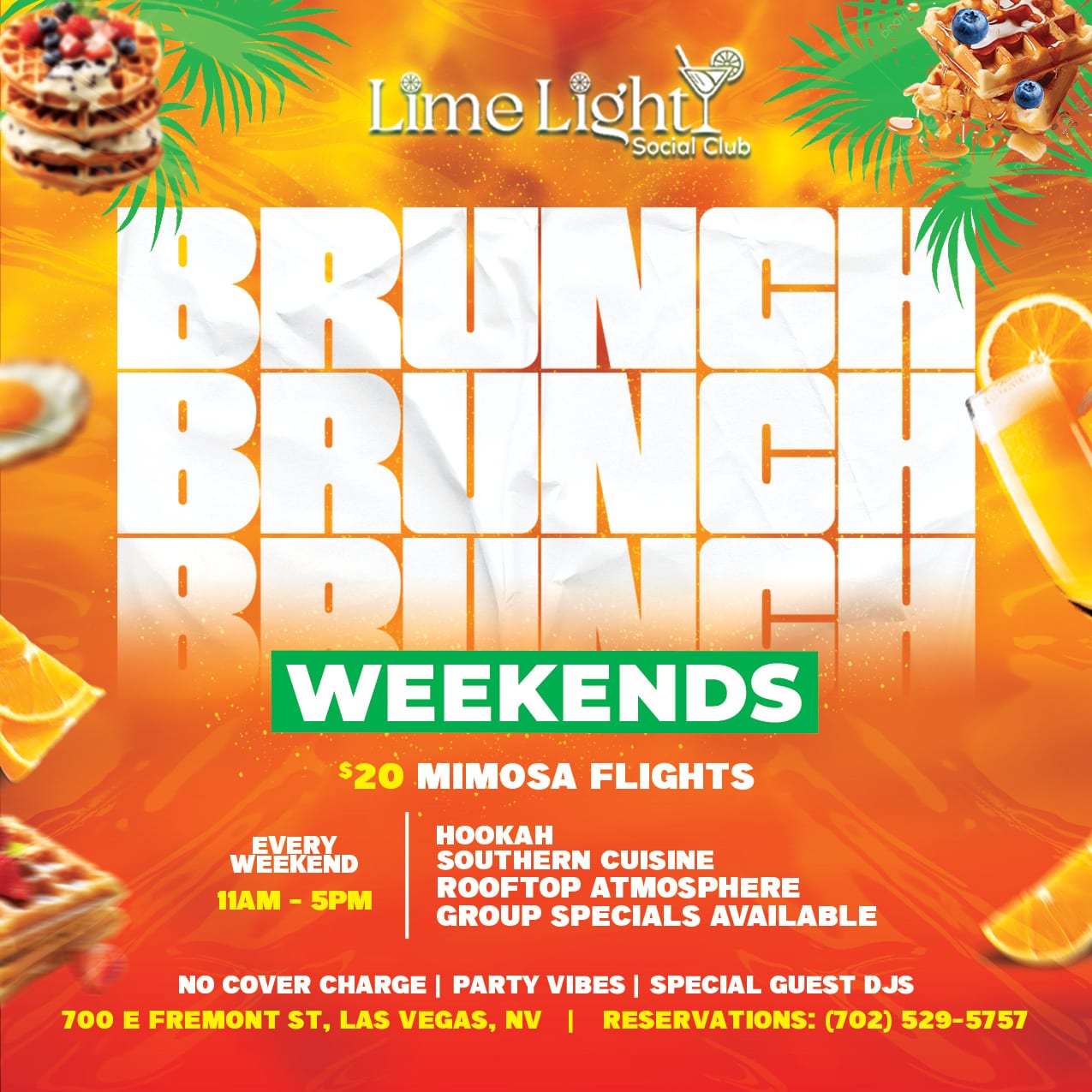 Brunch Weekends event flyer graphic design