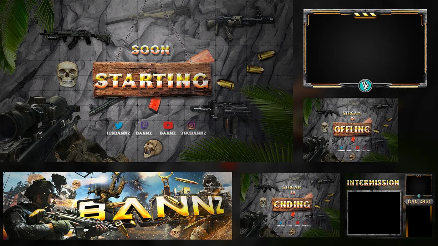 Gaming stream overlay design
